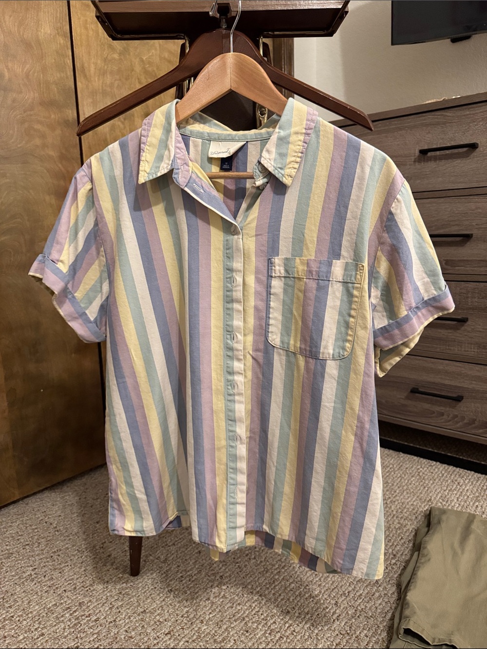 Lightweight Pastel Stripe button up